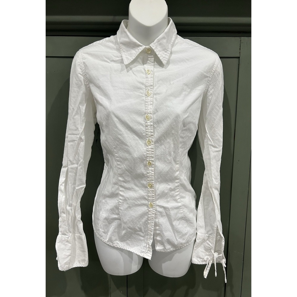 Vintage Gap Y2K Button Down Top Size M Office Siren Edwardian Regency Coquette